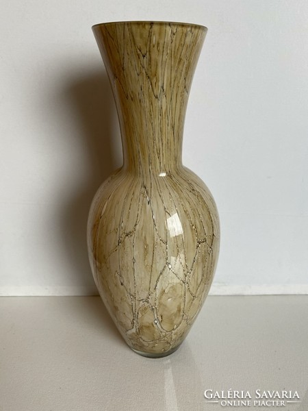 Very unique, thick, large (30 cm) retro (80s) Jósefina glass vase, decor vase