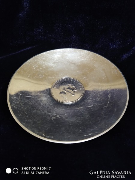 Silver (800) 1962 25 schilling coin bowl.