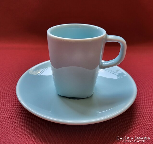 2 sets of porcelain coffee cup saucer espresso mocha short coffee espresso light blue color