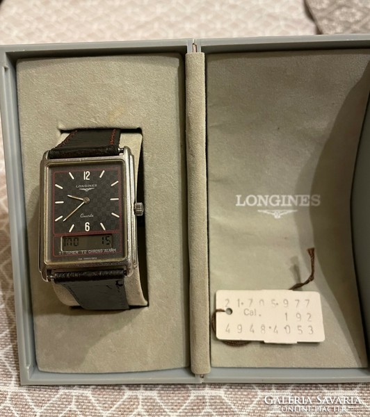 Longines split 5 quartz dual display women's watch