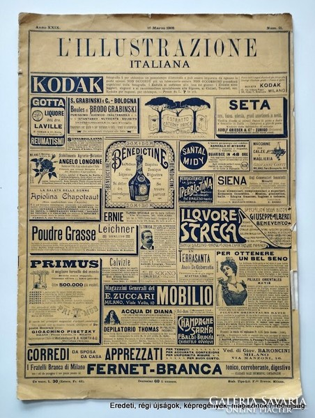 1902 március 16  /  L'ILLUSTRAZIONE ITALIA  /  Eredeti, régi ÚJSÁG  Ssz.:  26852