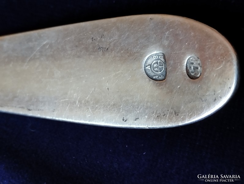 13 latos antik bécsi ezüst kanál 1857 ,  43 gramm