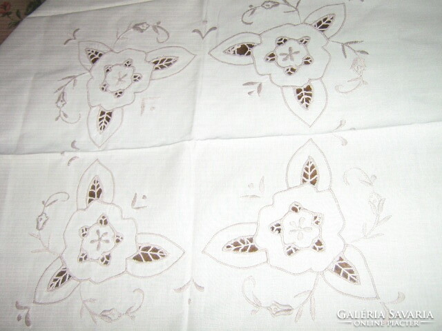 Beautiful risellet ecru tablecloth
