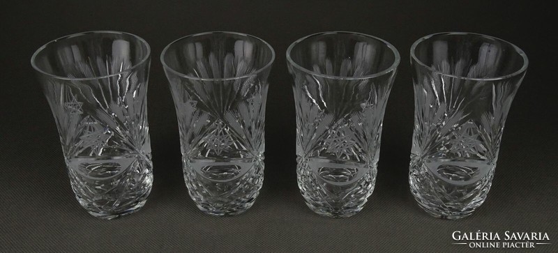 1Q312 Csiszolt üveg kristály pohár készlet 4 darab