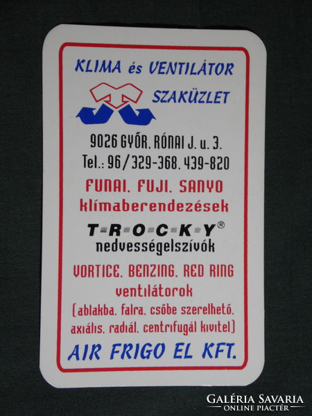 Kártyanaptár, Air Frigo El Kft., klíma ventilátor üzlet, Győr, 2000, (6)