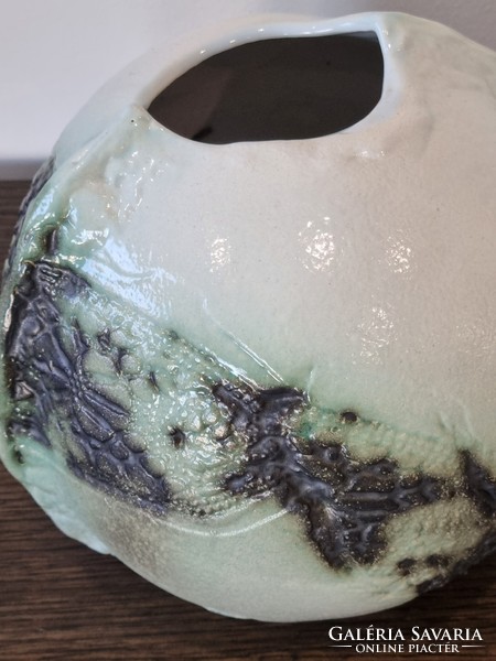 Borza Teréz iparművészeti porcálán gömb váza - 20 cm