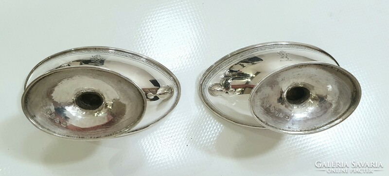 Silver (925) bowls salt or spice holder 1793 London, with spoons (1788)