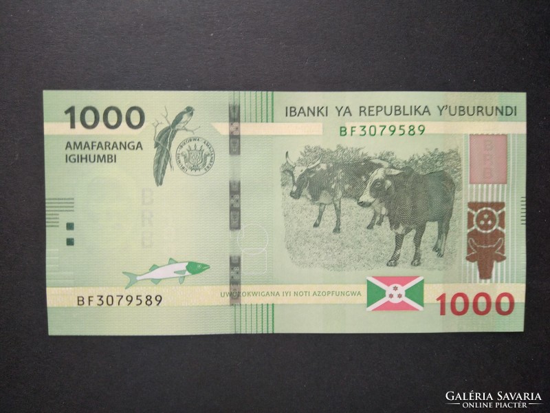 Burundi 1000 Francs 2021 Unc