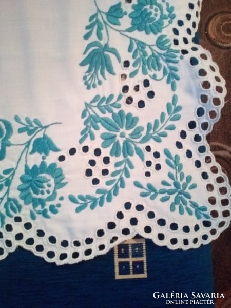 Old embroidered tablecloth.