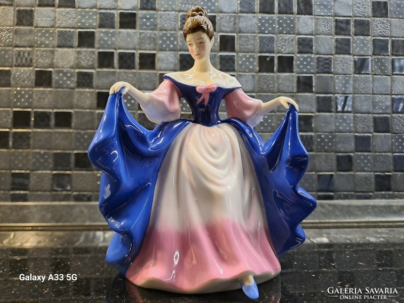 Royal Doulton Sara angol porcelán szobor hölgy figura kézzel készült és festett nipp