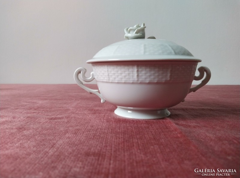 White Herend porcelain tea set for 6 people