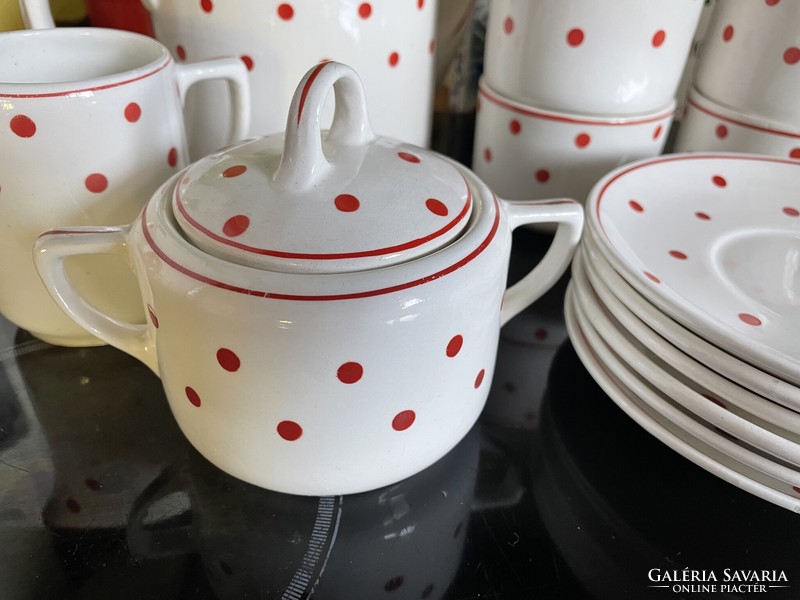 Dotted granite tea set