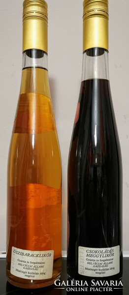 Peach and chocolate cherry liqueur 1989 0.5 liter