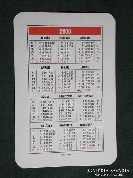 Card calendar, Somogy Chamber of Commerce, Kaposvár, 2000, (6)