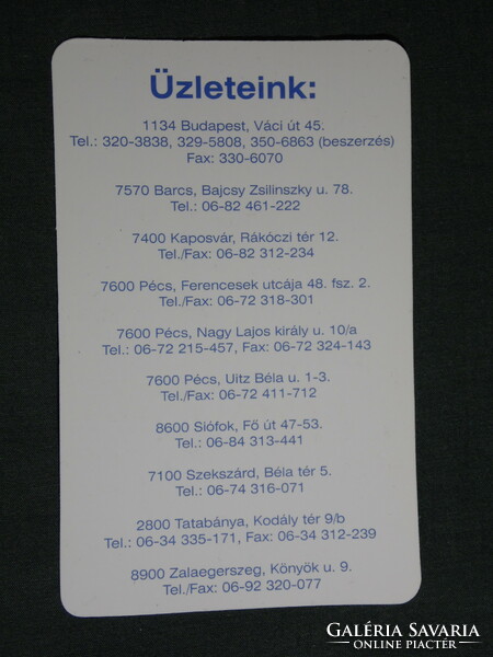 Kártyanaptár, Dráva Piért papír irodaszer értékesítő Rt, Rendi Kft Pécs, 2000, (6)