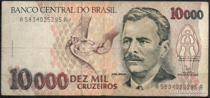 D - 029 -  Külföldi bankjegyek:  1993 Brazilia  10 000 cruzeiros