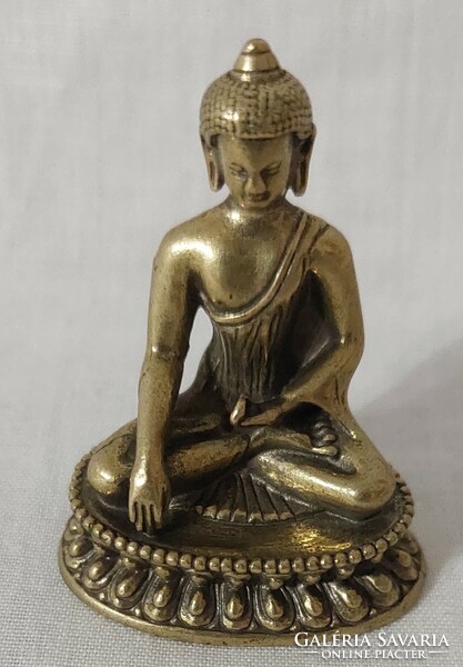 Miniatűr tömör sárgaréz orvosi Buddha figura