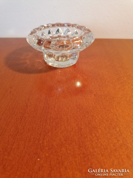 French crystal candle holder. Indicated.