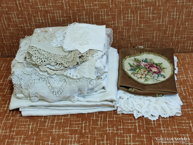35 pcs lace, embroidered, damask, velvet, rosette tablecloth, running giga package