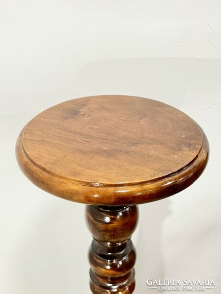 Luxurious walnut pedestal, statue holder, plant stand