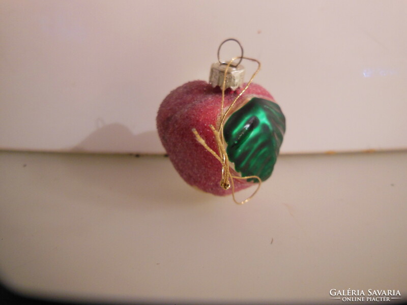 Christmas tree decoration - glass - apple - 5 x 4 cm - thick - German - beautiful - perfect