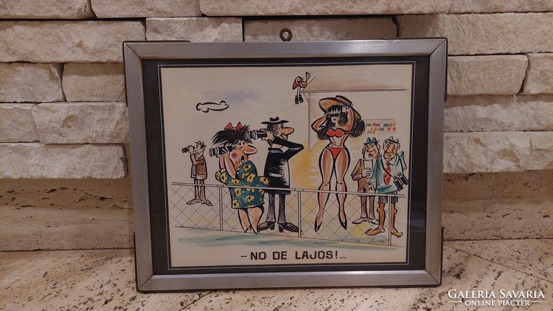 Well, Louis! Framed caricature