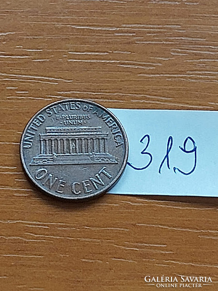 USA 1 CENT 1974 / S, San Francisco, Abraham Lincoln, Réz-Cink  319