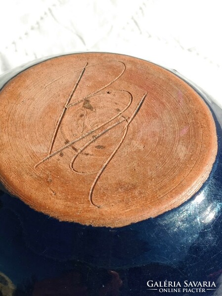 Hungarian artisan ceramic ashtray, marked