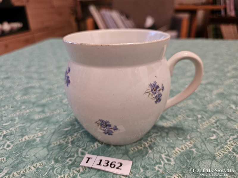 T1362 flower pattern belly mug