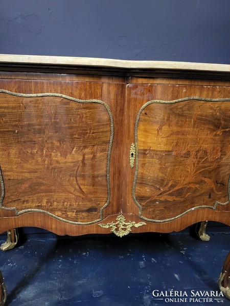 xv. Louis-style chest of drawers with marble top