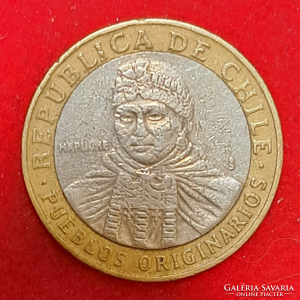 2005.  Chile 100 Pesos bimetál (1025)