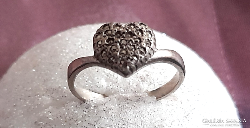Vintage marcasite silver ring