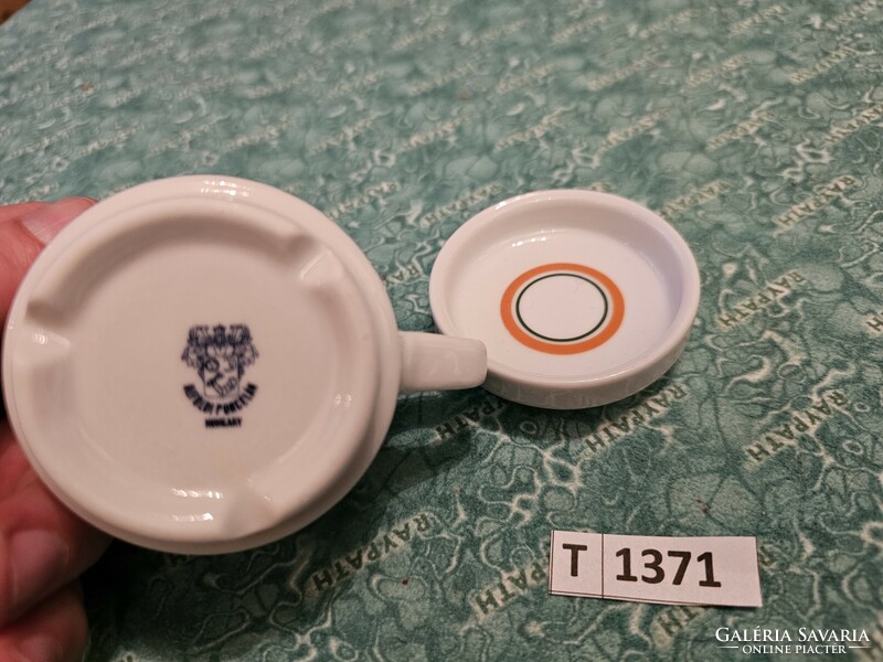 T1371 Alföldi Kelet Pesti Vendéglátó vállalat kávés csésze csészefedővel
