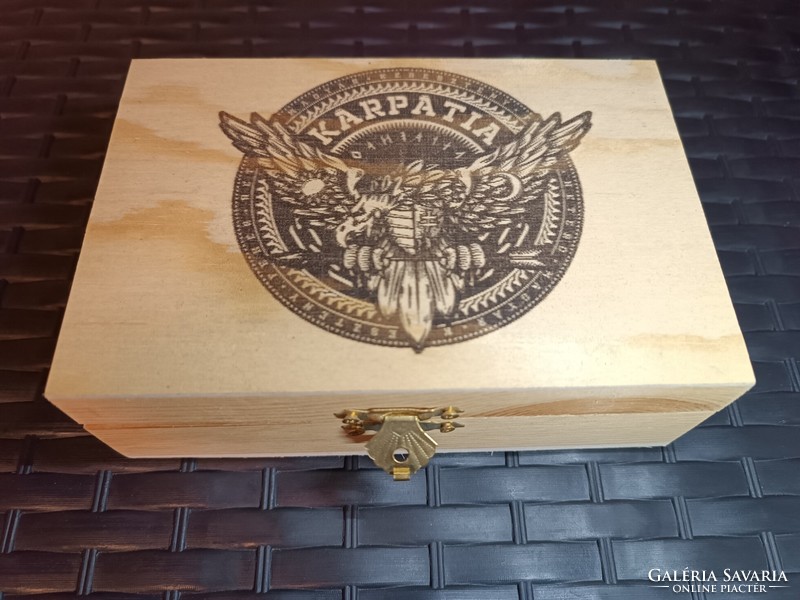Carpathian pocket watch gift in a wooden box, unique handicraft