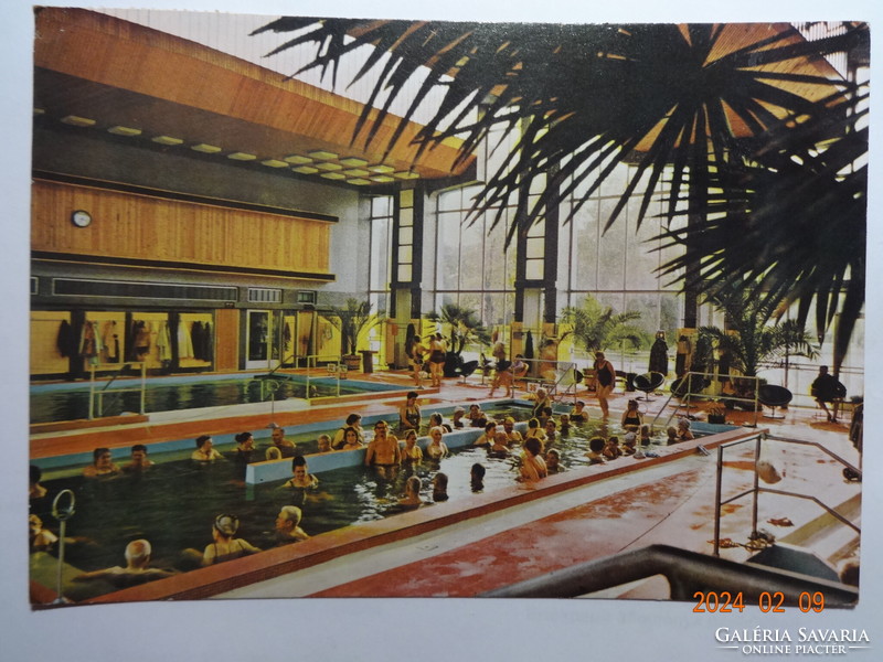 Régi képeslap: Hajdúszoboszló, Városi Gyógyfürdő (1974)