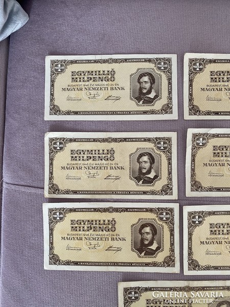 1 One million milpengő 1000000 milpengő 1946 crisp banknotes