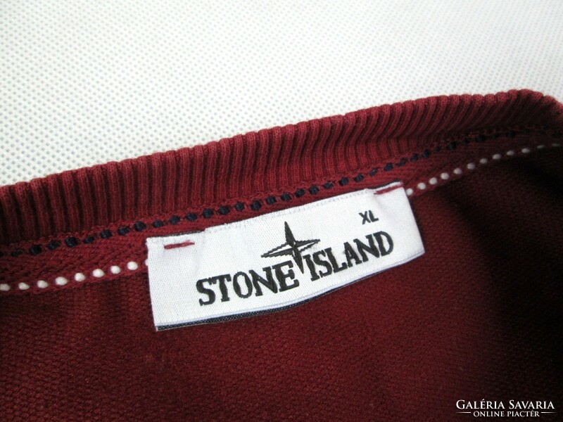 Stone island (l / xl) men's burgundy sweater top