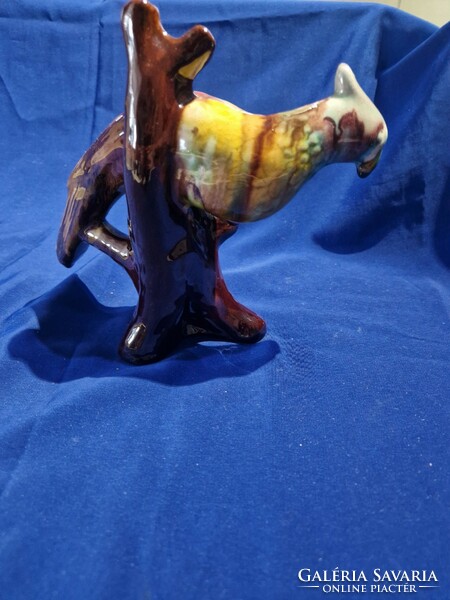An interesting glazed ceramic parrot field trip buddy?