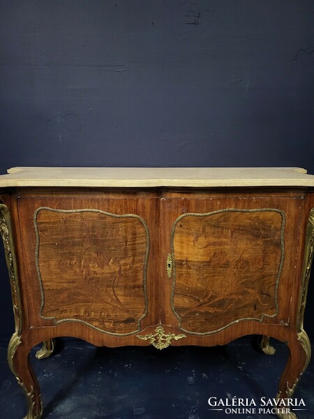 xv. Louis-style chest of drawers with marble top