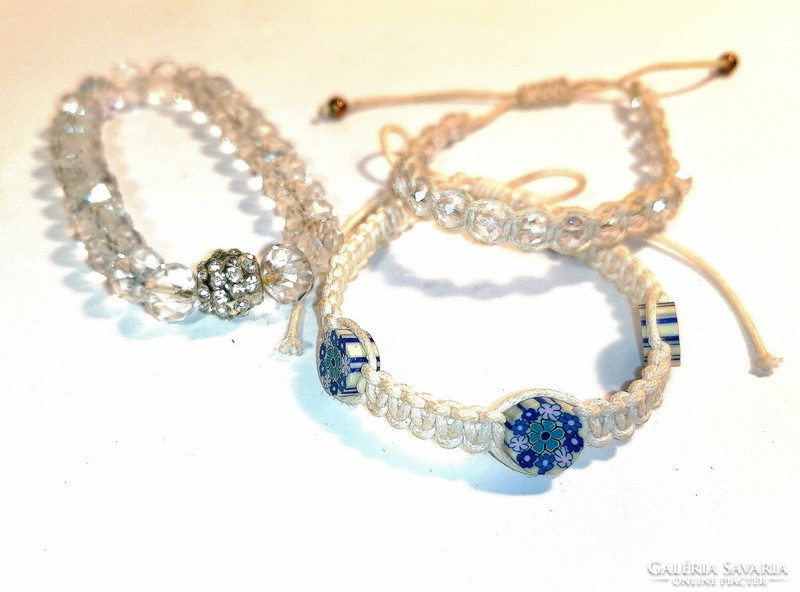 Crystal and flower bracelets (1173)