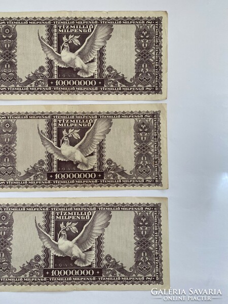 1 Ten million milpengő 10000000 milpengő 1946 crisp banknotes