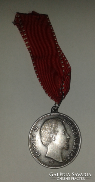 Ludwig II Koenig v. Bayern coin, silver plated
