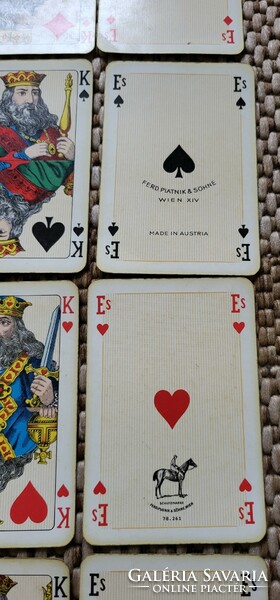 Rummy bridge canasta card in a deck of French cards in a box