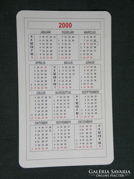 Card calendar, Baranya county small association, vocational training school, Pécs, 2000, (6)