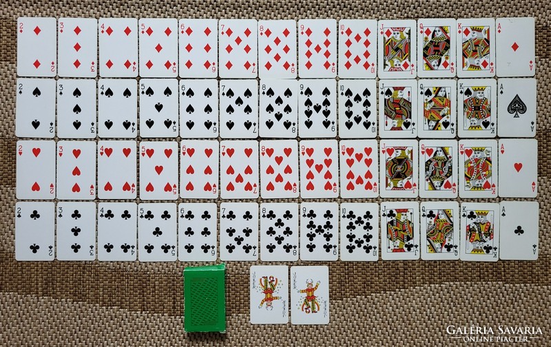 French card deck of cards in a card box