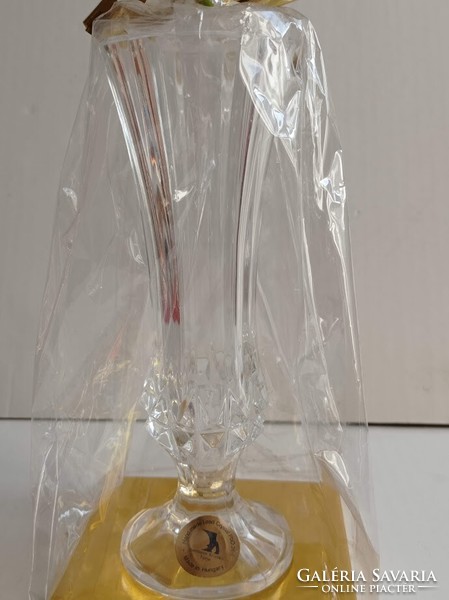 Hungarian Hermann crystal vase in decorative packaging