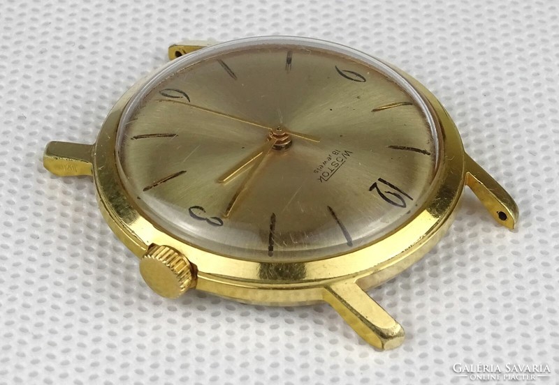 1Q321 Old Russian Gold Plated Men's Wostok Watch Works!