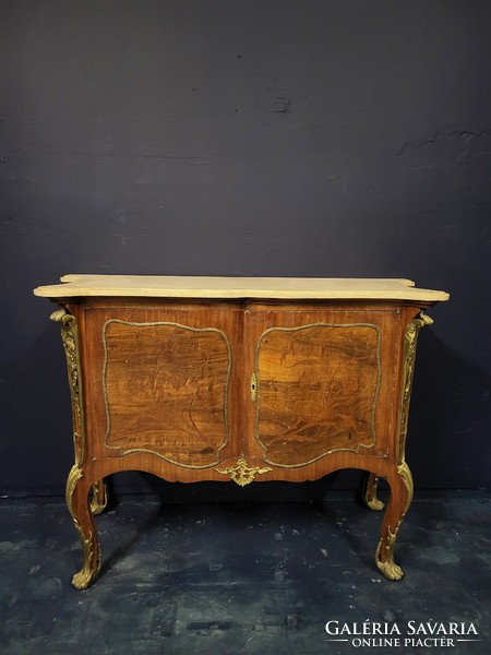 xv. Louis-style chest of drawers with marble top