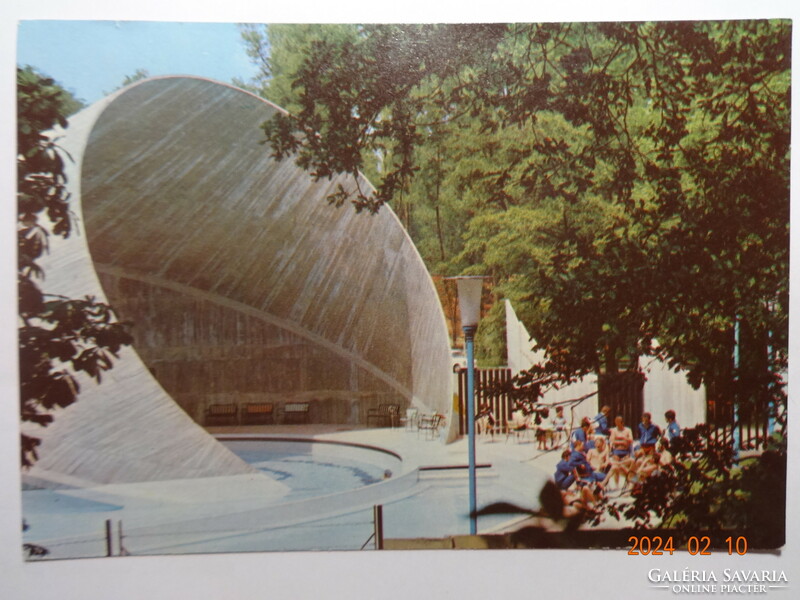 Old postcard: miskolctapolca, thermal bath (1971)