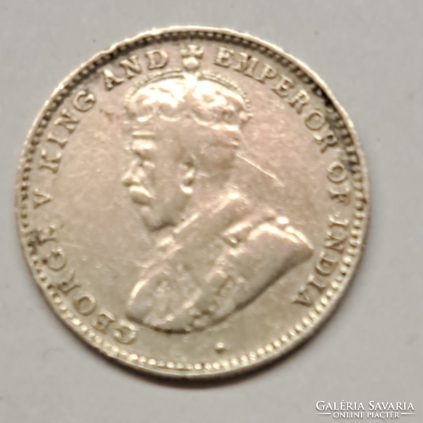 Ceylon V. György .500 ezüst 10 Cent 1917. (H/42)